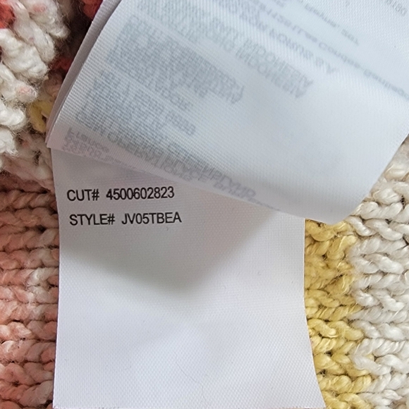 Billabong Cropped Sweater Women's S Cream & Red 100% Cotton Rough Knit  Dolman S - Picture 11 of 14